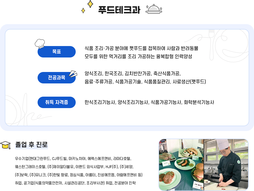 푸드테크과 소개 이미지